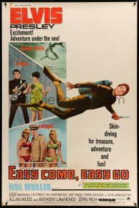 9j352 EASY COME, EASY GO 40x60 '67 scuba diver Elvis Presley looking for adventure & fun!