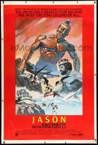 9j377 JASON & THE ARGONAUTS 40x60 R78 great special fx by Ray Harryhausen, Meyer art of colossus!