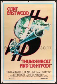 9j414 THUNDERBOLT & LIGHTFOOT style D 40x60 '74 art of Clint Eastwood with HUGE gun by Arnaldo Putzu