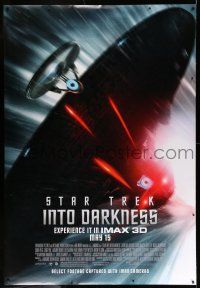 9j464 STAR TREK INTO DARKNESS IMAX DS bus stop '13 Peter Weller, cool image of fighting starships!