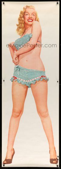 9j320 MARILYN MONROE 22x62 commercial poster '50s incredible sexy portrait in skimpy outfit!