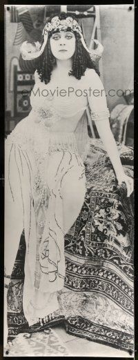 9j326 THEDA BARA 27x72 commercial poster '76 full-length image of silent star in fancy outfit!