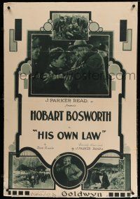 9j056 HIS OWN LAW rotogravure 1sh '20 World War I melodrama, cool variety of images from the movie!