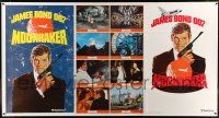 9j184 MOONRAKER advance 1-stop poster '79 art & images of Roger Moore as James Bond!