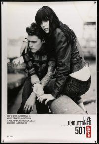 9j301 LEVI'S DS 47x59 Dutch advertising poster '90s great image of moody couple!