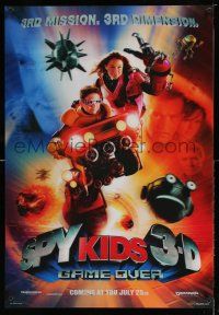 9j037 SPY KIDS 3-D lenticular teaser 1sh '03 Antonio Banderas, Ricardo Montalban, Stallone!