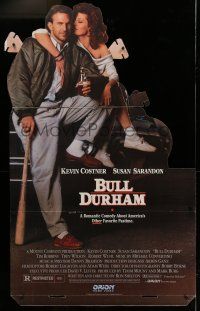 9j137 BULL DURHAM video standee '88 image of baseball player Kevin Costner & sexy Susan Sarandon
