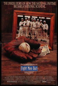 9j142 EIGHT MEN OUT standee '88 John Sayles, John Cusack, Chicago Black Sox, baseball!