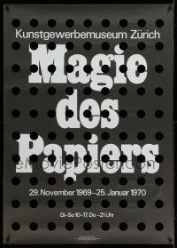 9j238 MAGIE DES PAPIERS Swiss art exhibition '69 design with many holes scattered throughout!