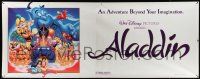9j476 ALADDIN vinyl banner '93 classic Walt Disney Arabian fantasy cartoon, cast image!