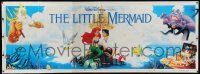 9j504 LITTLE MERMAID vinyl banner '89 Disney underwater cartoon, cool wider image of Ariel & cast!