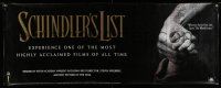9j513 SCHINDLER'S LIST video vinyl banner '93 Steven Spielberg, Liam Neeson, Ralph Fiennes