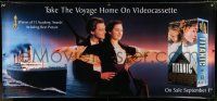 9j519 TITANIC 2-sided video vinyl banner '97 Leonardo DiCaprio & Winslet, Cameron!