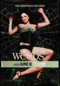 9j254 WEEDS tv poster '09 great image of sexy Mary-Louise Parker in tangled web!