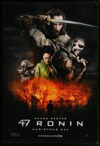 9k011 47 RONIN teaser DS 1sh '13 Keanu Reeves w/sword, Hiroyuki Sanada, Rick Genest!