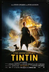 9k020 ADVENTURES OF TINTIN teaser 1sh '11 Steven Spielberg's version of the Belgian comic!