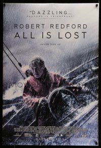 9k027 ALL IS LOST advance DS 1sh '13 Robert Redford in lone sailing adventure!