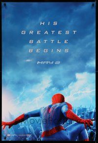 9k034 AMAZING SPIDER-MAN 2 teaser 1sh '14 Andrew Garfield, his greatest battle begins!