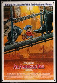 9k041 AMERICAN TAIL style A 1sh '86 Steven Spielberg, Don Bluth, art of Fievel the mouse by Struzan