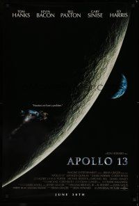 9k052 APOLLO 13 advance 1sh '95 Ron Howard directed, Tom Hanks, image of module in moon's orbit!