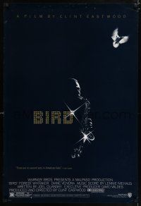 9k091 BIRD 1sh '88 directed by Clint Eastwood, biography of jazz legend Charlie Parker!