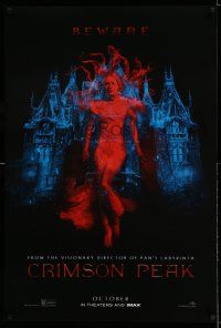 9k160 CRIMSON PEAK teaser DS 1sh '15 Guillermo del Toro horror, cool ghostly Mia Wasikowska!