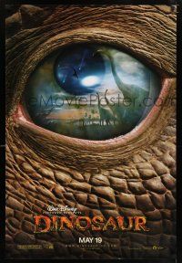 9k187 DINOSAUR teaser DS 1sh '00 Disney, great image of prehistoric world in dinosaur eye!