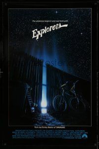 9k239 EXPLORERS int'l 1sh '85 directed by Joe Dante, the adventure begins in your own back yard!