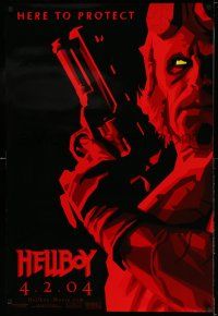 9k322 HELLBOY 1sh '04 Mike Mignola comic, Ron Perlman, here to protect!