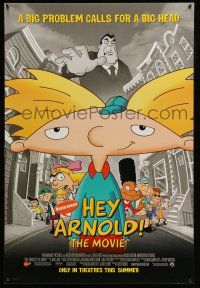 9k327 HEY ARNOLD advance 1sh '02 cool image of Nickelodeon cartoon characters!