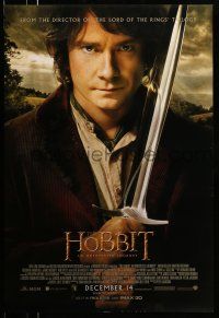 9k330 HOBBIT: AN UNEXPECTED JOURNEY int'l advance DS 1sh '12 great image of Martin Freeman as Bilbo!