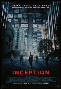 9k356 INCEPTION advance DS 1sh '10 Christopher Nolan, Leonardo DiCaprio, Gordon-Levitt!