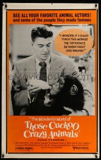 9k375 IT'S SHOWTIME 1sh R80s Ronald Reagan, The Wonderful World of Those Cuckoo Crazy Animals!