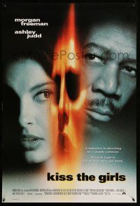 9k408 KISS THE GIRLS 1sh '97 Ashley Judd, Morgan Freeman, from the novel by James Patterson!