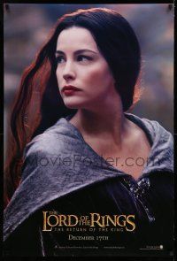9k437 LORD OF THE RINGS: THE RETURN OF THE KING teaser DS 1sh '03 sexy Liv Tyler as Arwen!