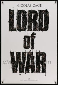 9k441 LORD OF WAR teaser 1sh '05 Nicolas Cage, cool gun title mosaic!