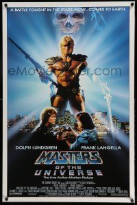 9k472 MASTERS OF THE UNIVERSE 1sh '87 great image of Dolph Lundgren as He-Man!