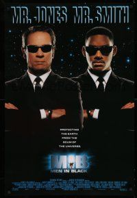 9k479 MEN IN BLACK int'l DS 1sh '97 Will Smith & Tommy Lee Jones close-up!