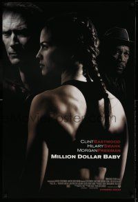 9k489 MILLION DOLLAR BABY int'l advance DS 1sh '04 Clint Eastwood, boxer Hilary Swank, Freeman!