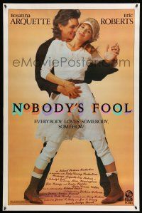 9k529 NOBODY'S FOOL 1sh '86 Rosanna Arquette dancing with Eric Roberts!