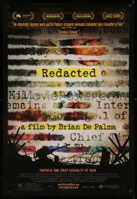 9k585 REDACTED DS 1sh '07 Brian De Palma directed, truth is the first casualty of war!