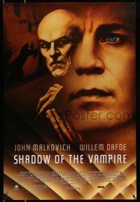 9k630 SHADOW OF THE VAMPIRE 1sh '00 art of John Malkovich as F.W. Murnau, Willem Dafoe!