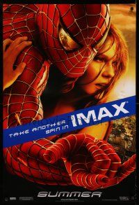 9k673 SPIDER-MAN 2 IMAX teaser DS 1sh '04 Tobey Maguire, Kirsten Dunst, Raimi, take another spin!