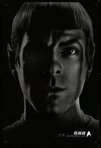 9k685 STAR TREK teaser 1sh '09 cool image of Zachary Quinto as Spock!