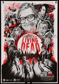 9k845 YEAR OF THE LIVING DEAD 1sh '13 wonderful art of George Romero & zombies by Gary Pullin!
