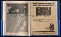 9m039 LOT OF 1 FAN SCRAPBOOK OF 18 WARNER BROS. MOVIE MAGAZINE ADS '51-56 great full-page images!