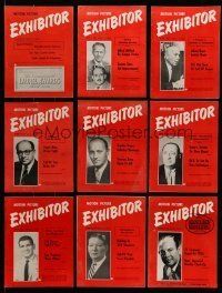 9m067 LOT OF 25 1957 MOTION PICTURE EXHIBITOR MAGAZINES '57 filled with info for theater owners!