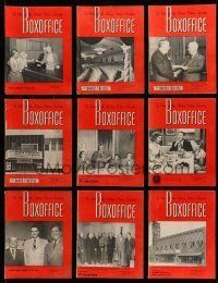 9m075 LOT OF 12 1951 BOX OFFICE MAGAZINES '51 filled with info for theater owners!