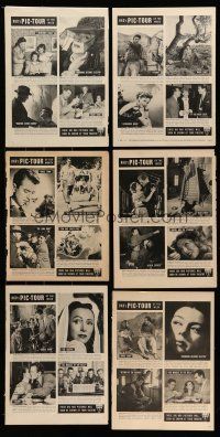9m108 LOT OF 8 RKO'S PIC-TOUR OF THE WEEK MAGAZINE PAGES '40s scenes from a variety of movies!