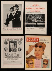9m109 LOT OF 8 MAGAZINE PAGES '40s-50s Edgar Bergen & Charlie McCarthy, Ann Sheridan & more!